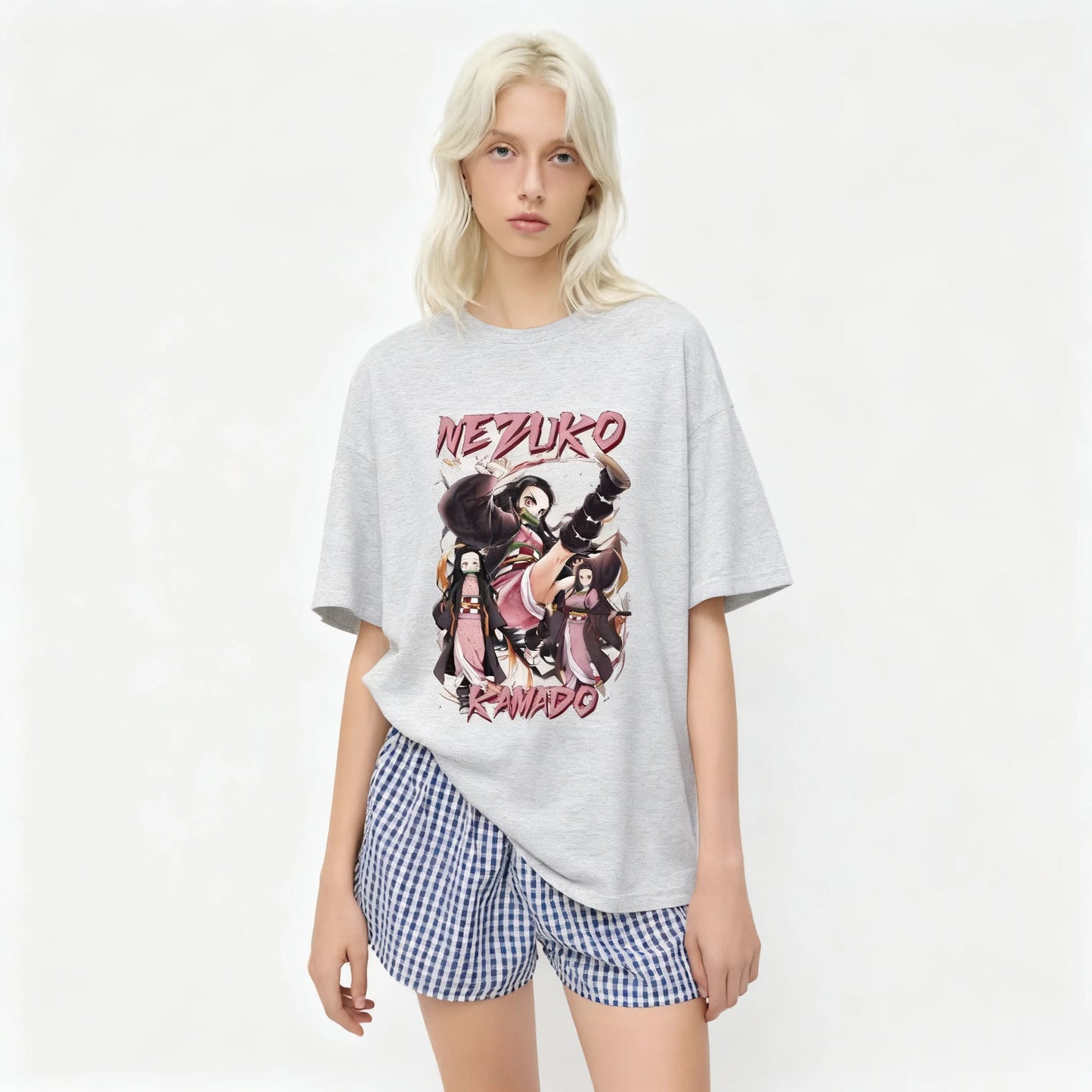 Anime Demon Slayer Graphic T Shirt Women Men Oversized Short Sleeve Tee Streetwear Hip Hop Casual Summer Fashion Trend Y2k Top