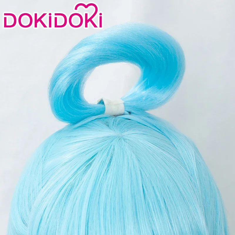 IN STOCK Aquaa Wig Anime Cosplay Wig DokiDoki Aquaa Costplay Women Long Blue Hair High Heat Resistant Free Wig Cap