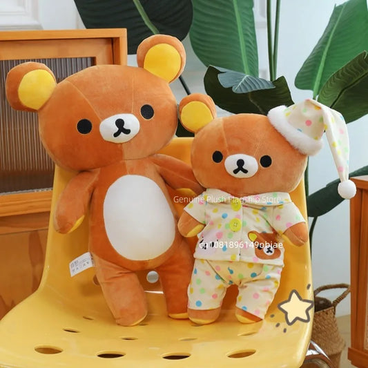 35/45/75cm Big Size Rilakkuma Kawaii Anime Plush Stuffed Doll Room Decorated Plushies Pajamas Bear Pillow Ornaments Holiday Gift