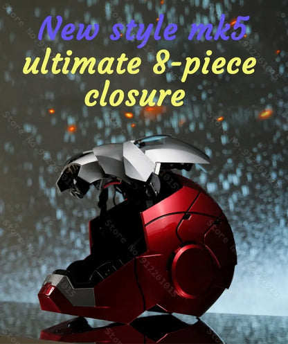 NEW Iron Man Helmet Mk5 Electric Voice Activated Control Wearable Mask 1:1 Automatic Opening Closing Model Figure Adult Toy Gift