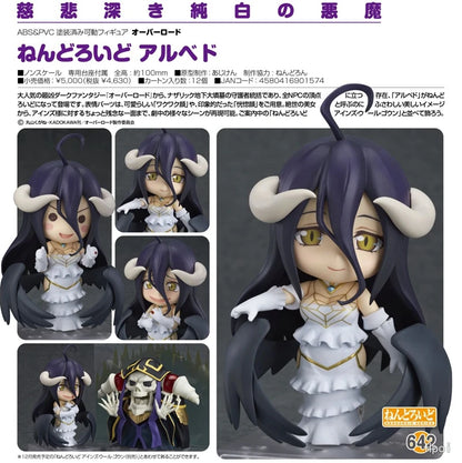 10cm #642 Albedo Anime Figure OverLord #631 Ainz Ooal Gown Action Figure Sexy Girl Figurine PVC Collection Model Doll Toys