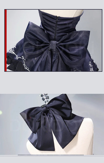 Saber Artoria Pendragon Cosplay Costume Game Fate/stay Night DokiDoki-R Women Black Saber Dress