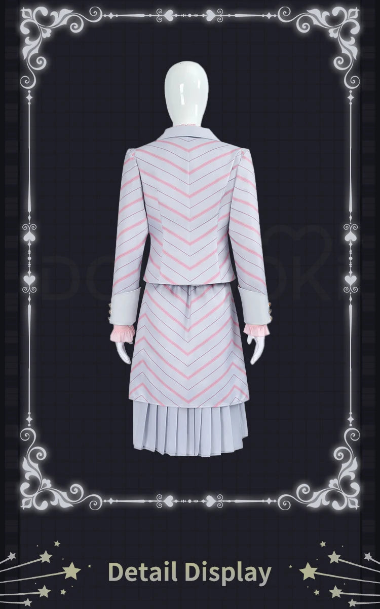 Glinda Elphaba Cosplay Costume Wicked Cosplay【XS-3XL】DokiDoki-N Women Black Pink Dress Glinda Cosplay School Uniform Plus Size
