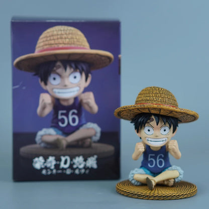 One Piece Luffy Anime Figures 9.5cm Monkey D. Luffy Figure Cute Pvc Statue Desktop Decor Collection Model Toys Xmas Gift