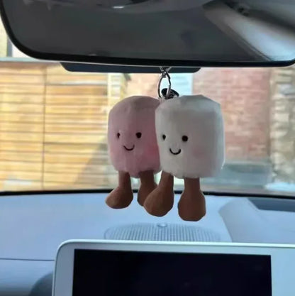 New Plush Cotton Candy Two Tone Cute Soft Two Tone Keychain Bag Pendant Plush Accessories Doll Car Pendant Holiday Gifts