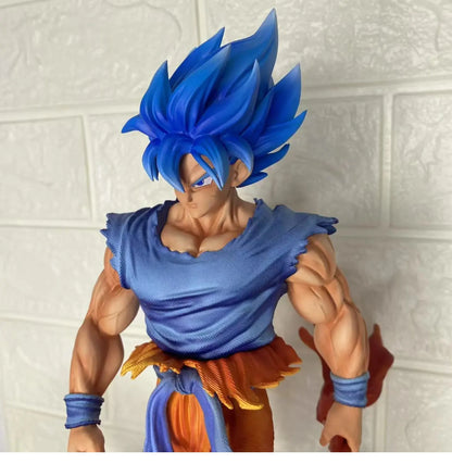 Jt Goku Statue Dragon Ball Z Super Saiyan Goku Figure Replace Head Led Base  Model Toy Gifts Luminous Statue Anime Toy Ornament