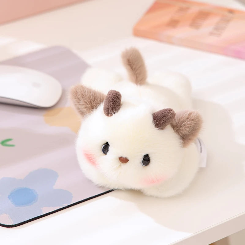 20cm Kawaii Furry Friend Stuffed Animal Dog Soft Toy Lying Puppy Panda Monkey Plushies Cute Wrist Support Plush Doll