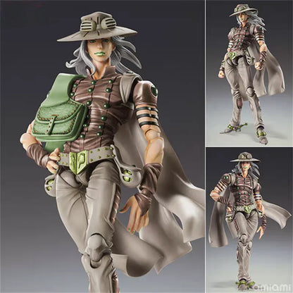Super Action Statue Bizarre Adventure Steel Ball Run Gyro Zeppeli Collectible Desktop Decoration Figure