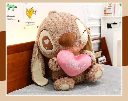 45/60/70cm Big Size Curly Stitch Disney Anime Plush Stuffed Doll Kawaii Coffee Plushies Pillow Ornaments Children's Holiday Gift