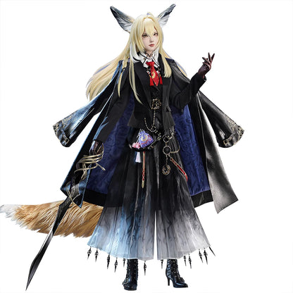 IN STOCK Vulpisfoglia Cosplay Costume Game Arknights DokiDoki-SR Vulpisfoglia Ears Tail Women Halloween Costume