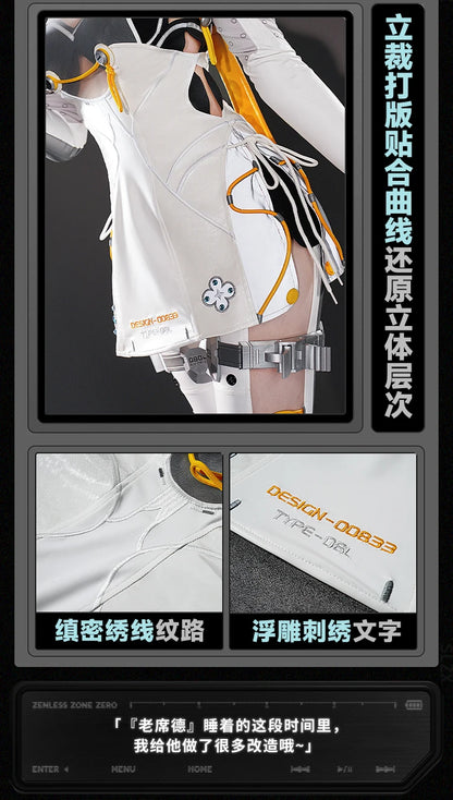 Zenless Zone Zero Seed Cosplay Costume Wig Uniform Headwear Game Outfit Obol Squad Halloween Party for Women Girls Carnival Prop