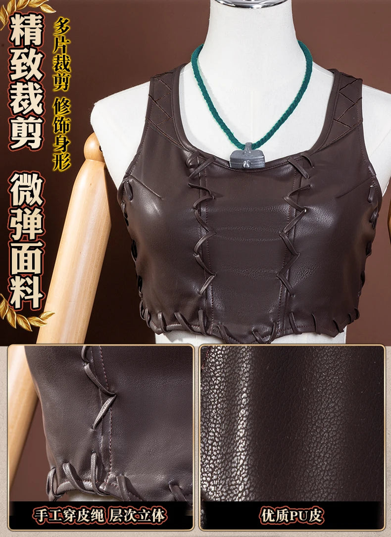 Identity V Archer Cosplay Costume Wig Brynhildr Vilulf Uniform Glasses Eye Patch Halloween Party for Women Girls Carnival Props