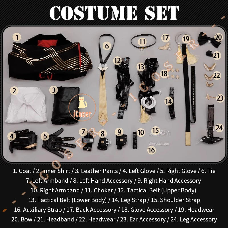 iCoser Zenless Zone Zero Evelyn Chevalier Cosplay Costume Wig Uniform Headwear Earrings Stars of Lyra Halloween Women Carnival