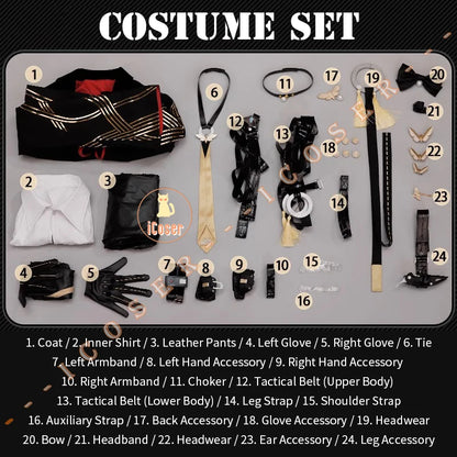 iCoser Zenless Zone Zero Evelyn Chevalier Cosplay Costume Wig Uniform Headwear Earrings Stars of Lyra Halloween Women Carnival