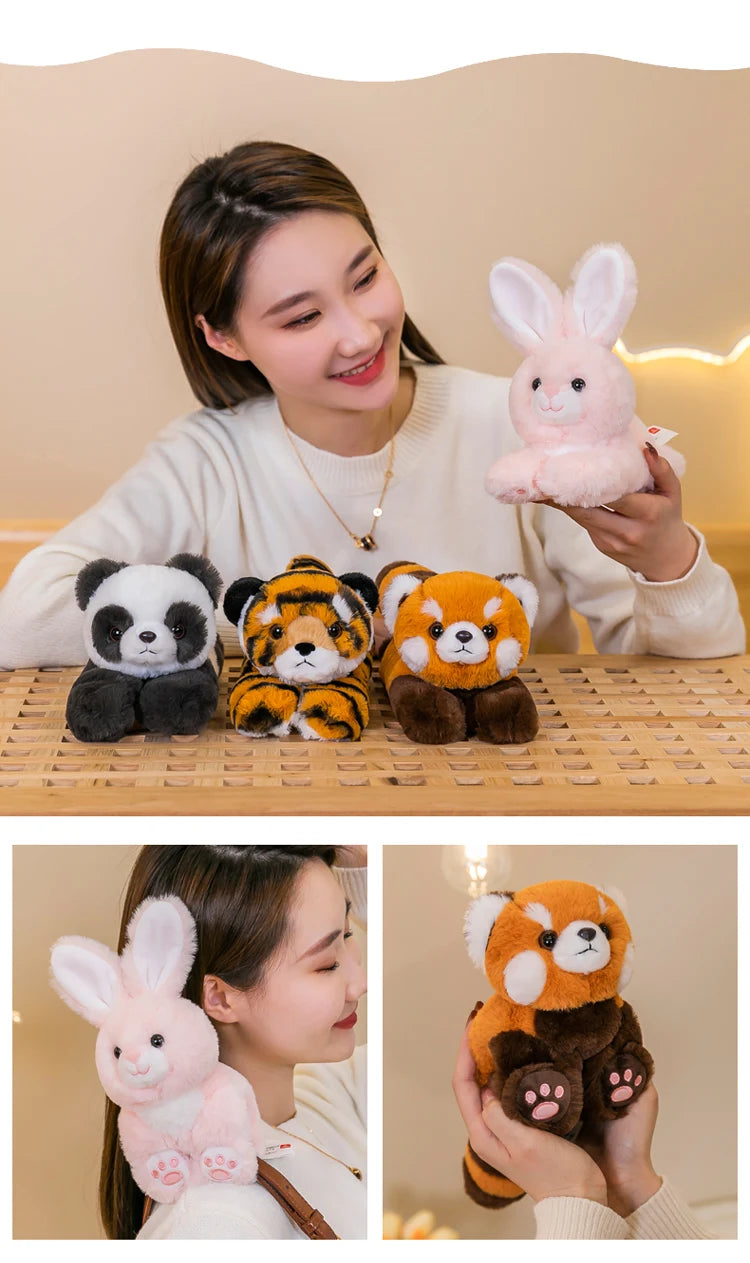 A Panda Doll Lying on Its Wrist in A Lap Lap, A Plush Toy Bracelet in Plush Stuffed Animal Kids Birthday Christmas Gift Stitch