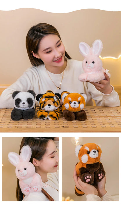 A Panda Doll Lying on Its Wrist in A Lap Lap, A Plush Toy Bracelet in Plush Stuffed Animal Kids Birthday Christmas Gift Stitch