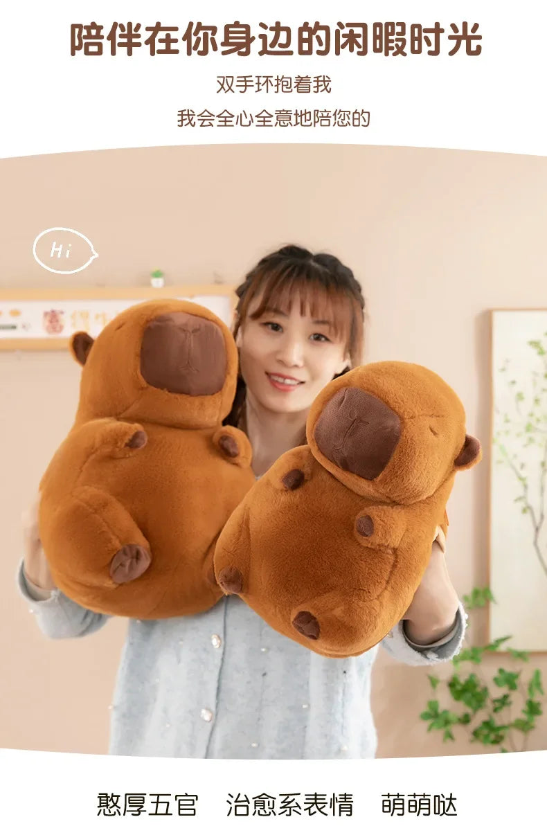 30/40cm Soft Capybara Hand Warmer Pillow Stuffed Funny Capybara Plush Hand Warmer Cartoon Portable Capybara Plush Stuffed Doll