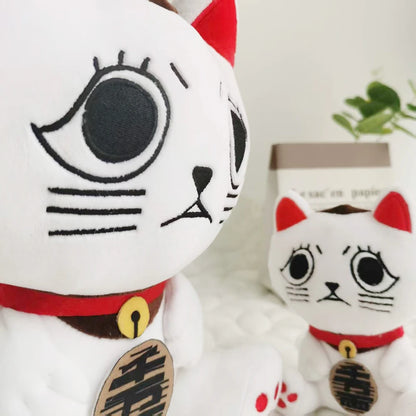 15/25cm Anime Dan Da Dan Plush Toy Cute Cartoon Figure Dandadan White Cat  Stuffed Soft Doll Lucky Cat Plushies Xmas Birthday