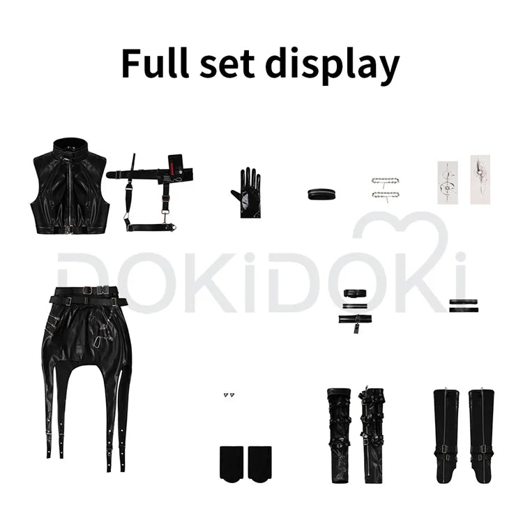 IN STOCK Night's Companion Heroine Cosplay Costume Game Love and Deepspace【XS-2XL】DokiDoki-R Women Leather Plus Size