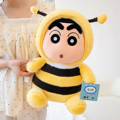 Cartoon Crayon Shin Chan Cosplay Bee Lobster Deer Plush Toy Kawaii Stuffed Figure Plushies Soft Pillow Sofa Bed Home Decor Girl