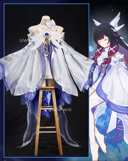 PRE SALE UWOWO Columbina Cosplay Game Genshin Impact Columbina 'Damselette' Snezhnaya Cosplay Costume Halloween Costume