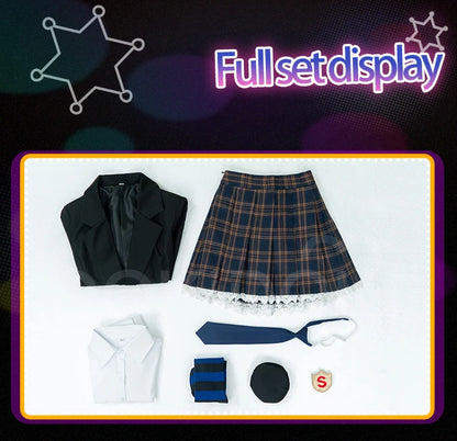 Stocking/Panty Cosplay Costume Anime Cosplay 【S-2XL】DokiDoki-R Female Cute School Uniform Stocking Panty Cosplay Plus Size