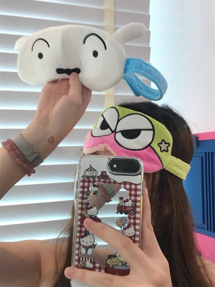 Crayon Shin Chan Eye Mask Plush Sleeping Eye Patch Cute Buriburizaemon Shiro Shading Sleep Eyepatch Girl Kids Eyeshade