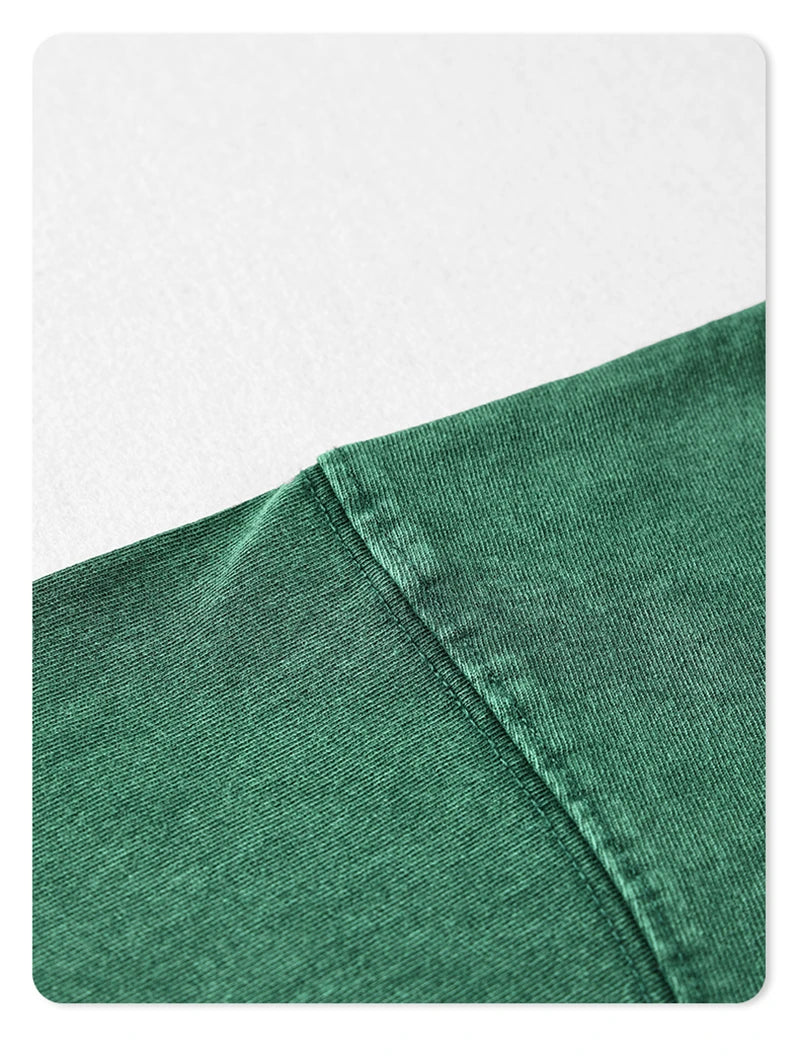 ZODF Retro Men Long Sleeve Washed Cotton T Shirt Unisex Loose 250gsm Basic Atumn TEES Tops Brand Streetwears HY0394