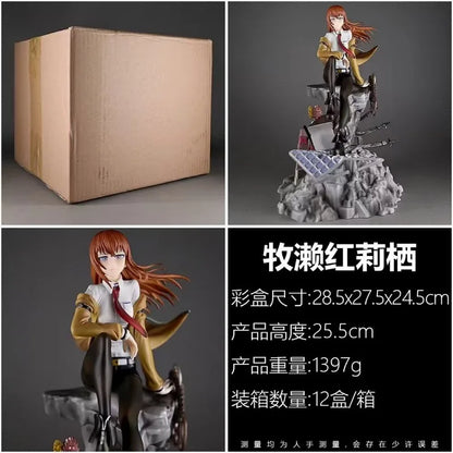 Makise Kurisu Anime Figure Beauty Model Fate Stone Gate Game Collect Gifts Desktop Decorations Fan Gifts 25.5cm ornament