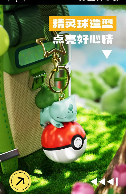 Genuine Pokemon Pikachu Keychain Psyduck Piplup Bulbasaur Anime Action Figures Toy Keyring Fragrance Pendant Christmas Gifts