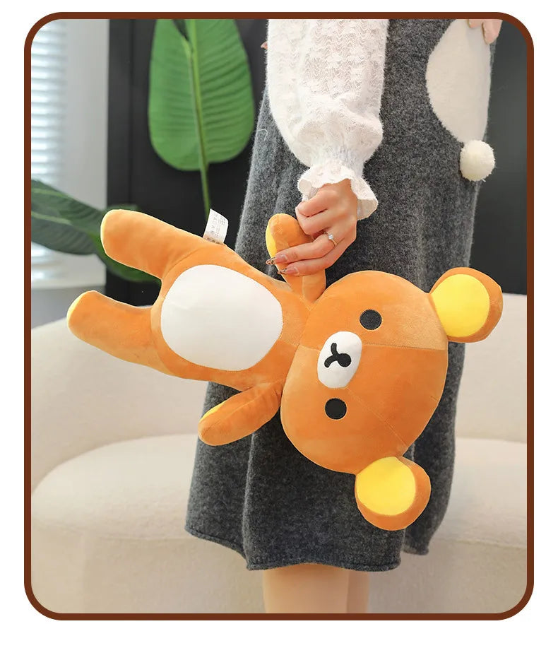 35/45/75cm Big Size Rilakkuma Kawaii Anime Plush Stuffed Doll Room Decorated Plushies Pajamas Bear Pillow Ornaments Holiday Gift