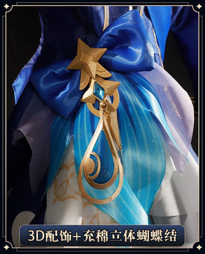 iCoser Focalors Furina Cosplay Costume Wig Dress Genshin Impact Fontaine Uniform Hat Pneuma Ousia God of Justice for Women Props