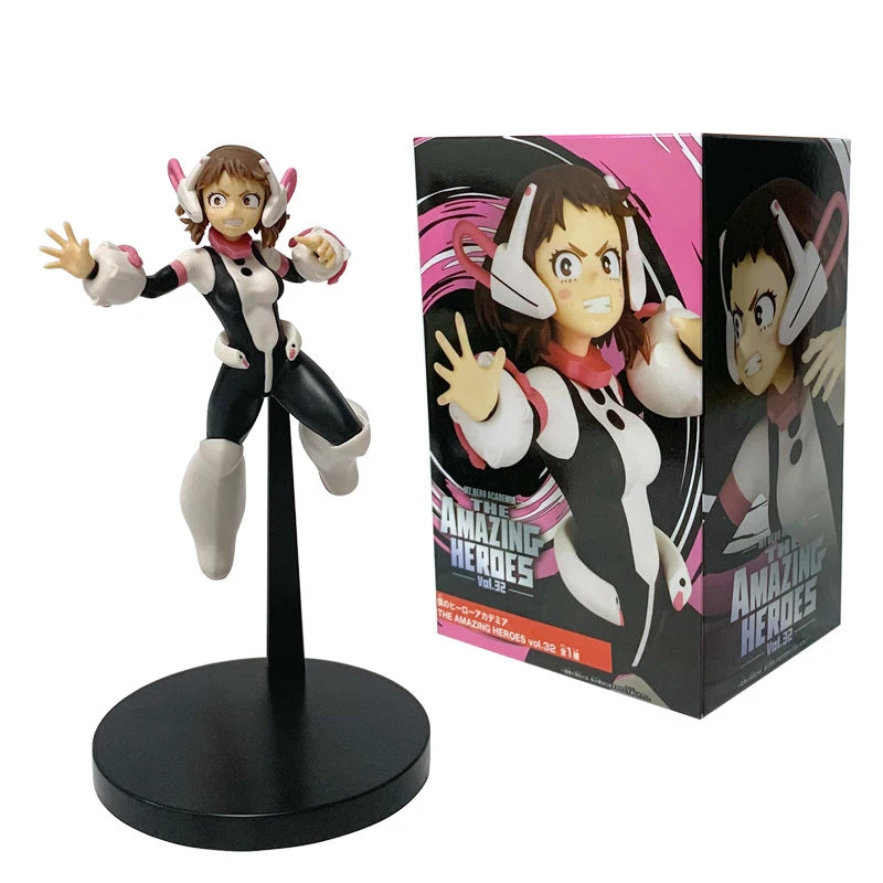 18cm Boku No Hero Academia Anime Figure Uraraka Ochaco Midoriya Izuku Bakugo Katsuki Action Figurine Collection Model