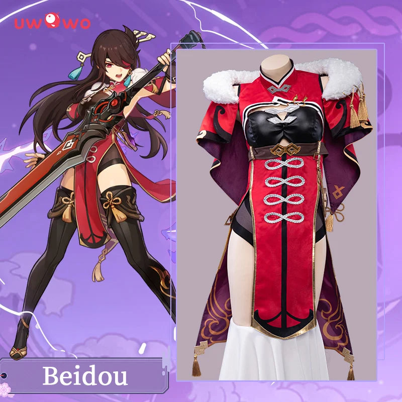 LAST BATCH UWOWO Genshin Impact Beidou Cosplay Game Liyue Uncrowned Lord of the Ocean Halloween Christmas Costume Outfit