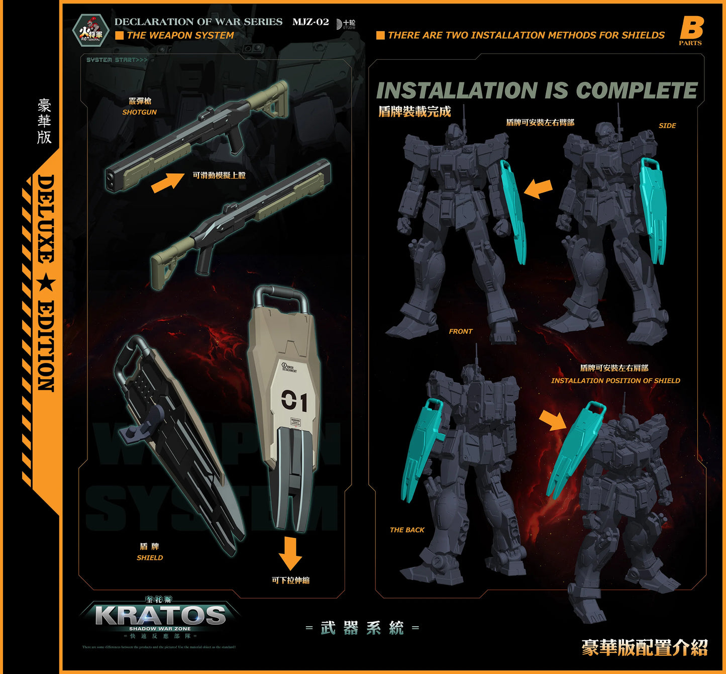 Bandai Fire General Kratos Mecha Model 1/100 ABS