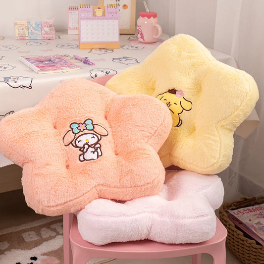 Sanrio Thickened Sitting Cushion Chair Floor My Melody Cinnamoroll Seat Cushion Cartoon Japanese Style Back Cushion Girl