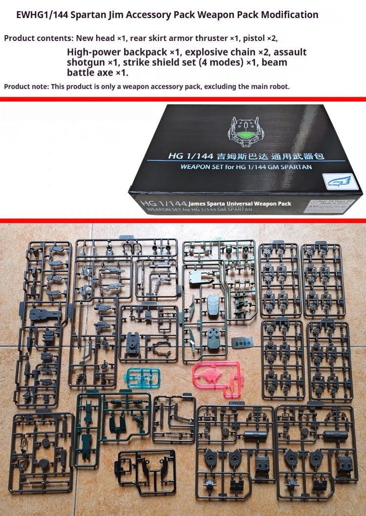 In Stock EW Model GM Spartan Accessories Package HG 1/144 RGM-79S General Package Assembly Model Kit Change Parts Action Figure