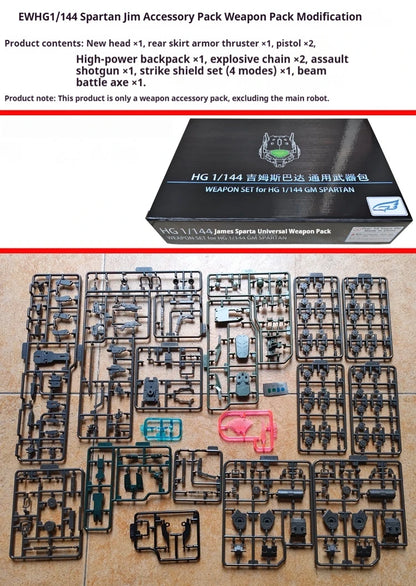 In Stock EW Model GM Spartan Accessories Package HG 1/144 RGM-79S General Package Assembly Model Kit Change Parts Action Figure