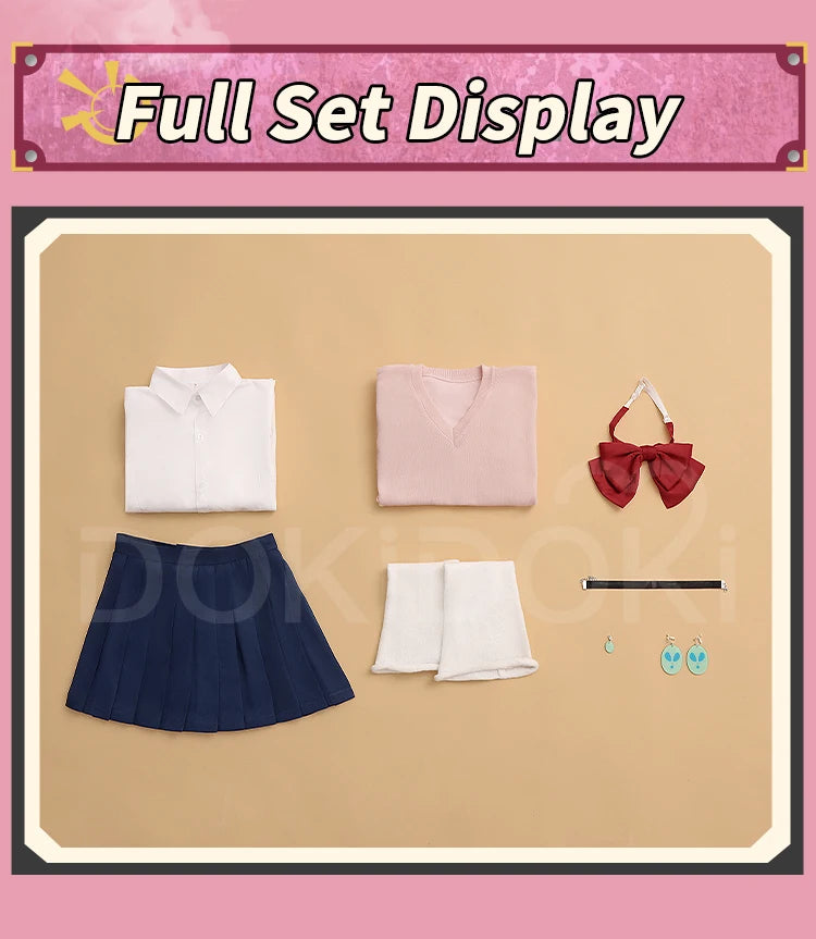 IN STOCK Ayase Momo Cosplay Costume Anime Dandadan DokiDoki-SR Women Uniform JK DAN DA DAN Momo Ayase Okarun Costume Halloween