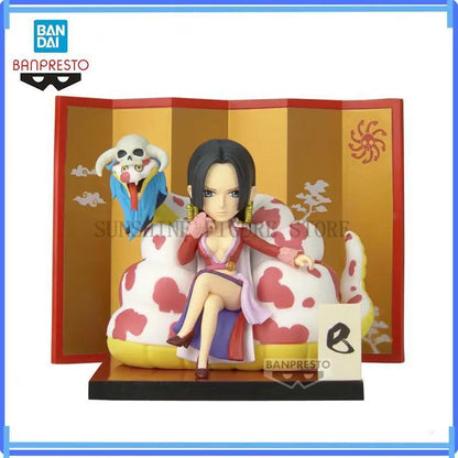 In Stock Original Bandai One Piece World Collectable Figure Special Boa.hancock & Salom Action Figure Boxed Toys Gift