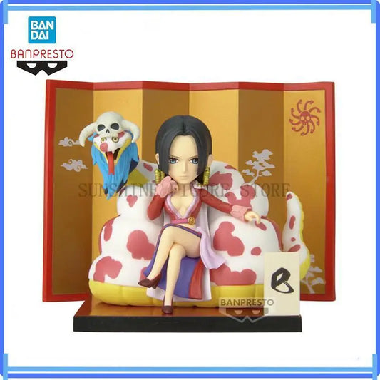 In Stock Original Bandai One Piece World Collectable Figure Special Boa.hancock & Salom Action Figure Boxed Toys Gift