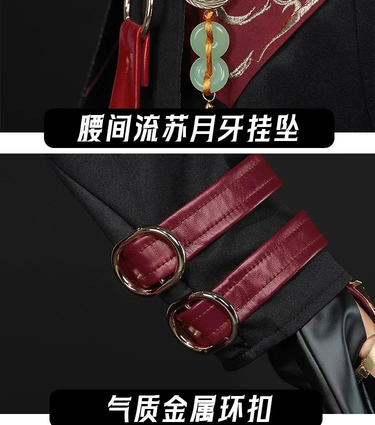 iCoser Love and Deepspace Xavier Cosplay Costume Black Hunter Uniform Shimmering Moonlight Halloween Party Women Men Carnival