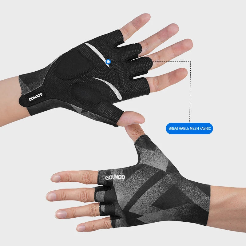 Professional Breathable Anti-Slip Half Finger Gloves for Gym Fitness Cycling and Fishing – Men & Women