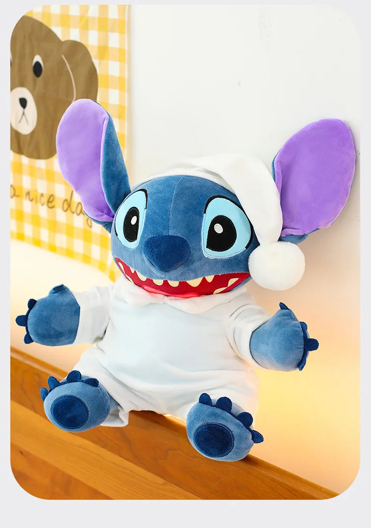 40/50/70cm Super Big Size Pajamas Stitch Disney Anime Plush Stuffed Doll Kawaii Room Decor Lilo & Stitch Plushies Holiday Gift