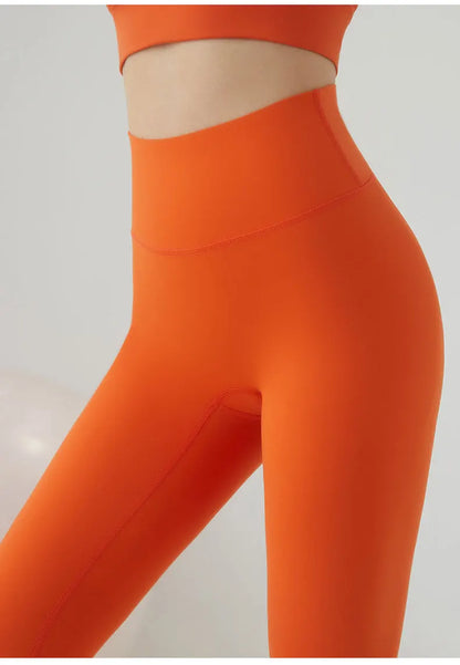 2 Piece Yoga Set Solid Color Women's High Waisted Leggings Tight-Fitting Quick-Drying Running Underwear Cross Bra Fitness Suit