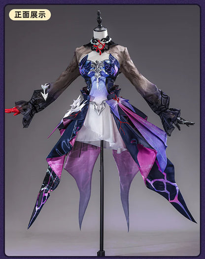 Honkai Star Rail Hysilens Cosplay Costume Wig Dress Earrings Headwear Rings Metal Accessories Halloween Party Women Girls iCoser