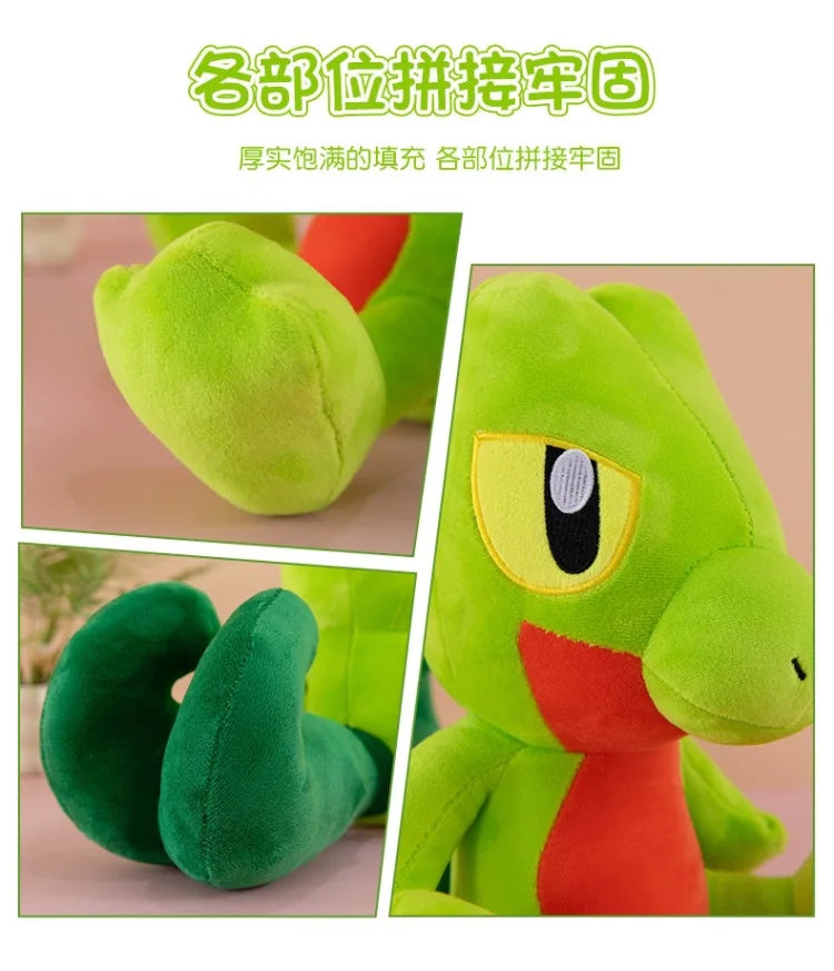 35-60CM Big Size Treecko Plushies Pokemon Anime Cartoon Peluche Kawaii Ornament Comfortable Soft Doll Children's Toy Gifts