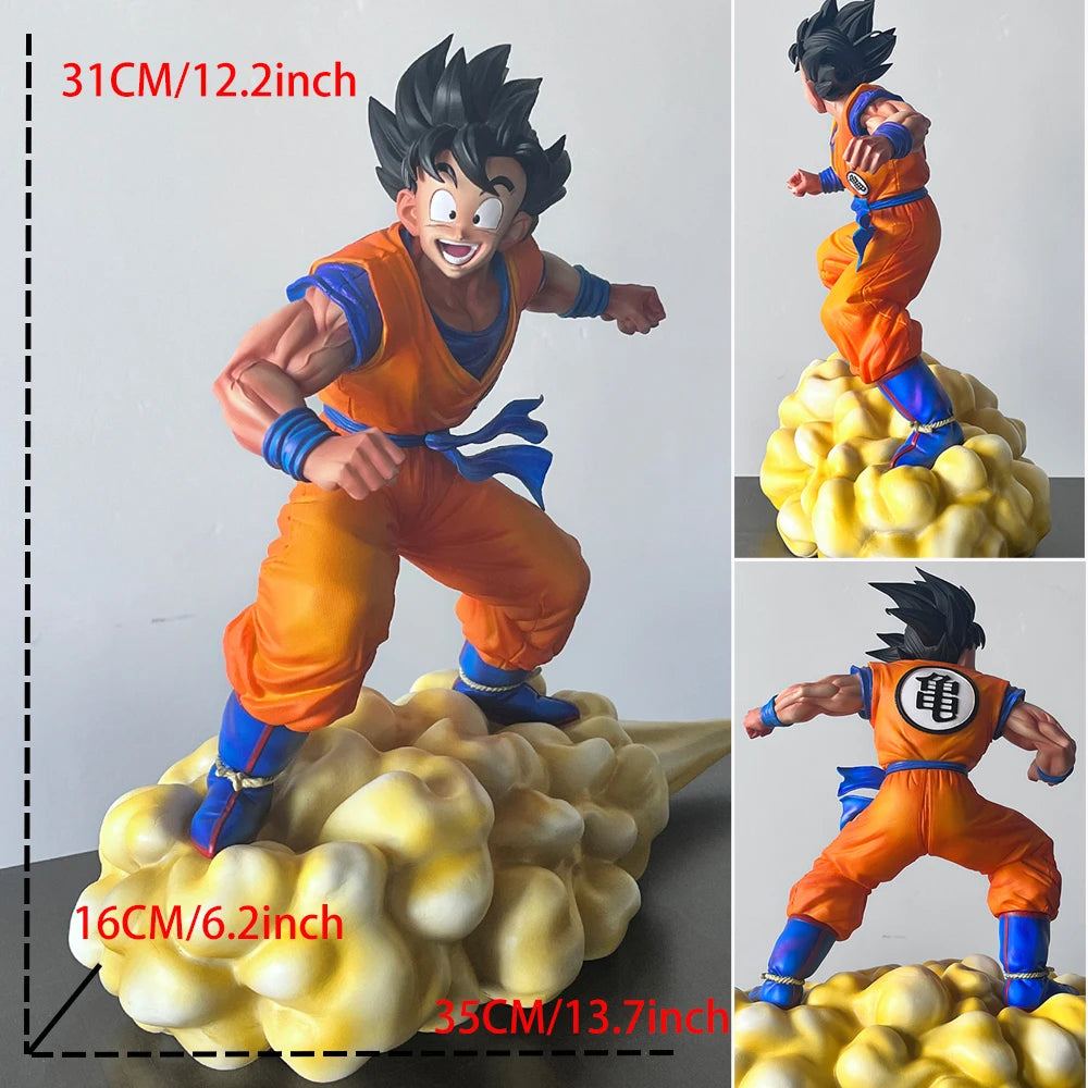 31cm/12.2inch Cloud Goku Figure Dragon Ball Z Super Saiyan Son Goku Action Figures Gk Statue Collection Model Toy Gifts