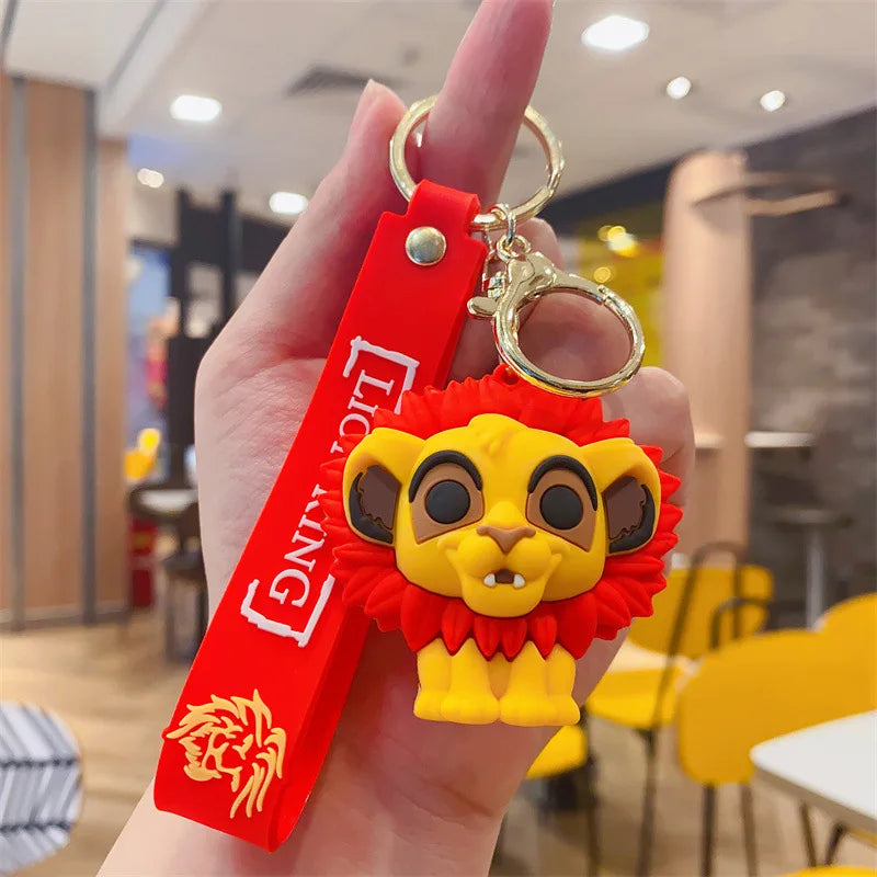 Disney Anime Cartoon Stitch Keychain Lilo & Stitch Cute Doll Keyring Fashion Couple Bag Ornament Key Chain Car Pendant Gift