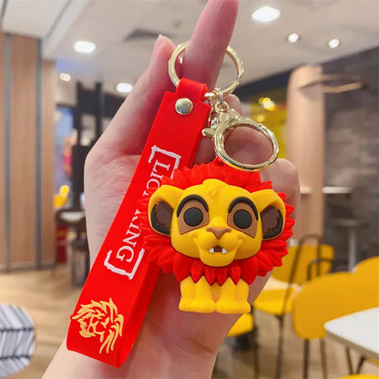 Wholesale Anime Disney Keychain Mickey Mouse Minnie Lilo & Stitch Cute Doll Keyring Ornament Key Chain Pendant Kids Toys Gifts